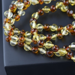 Amber necklace for girls or boys polished beads